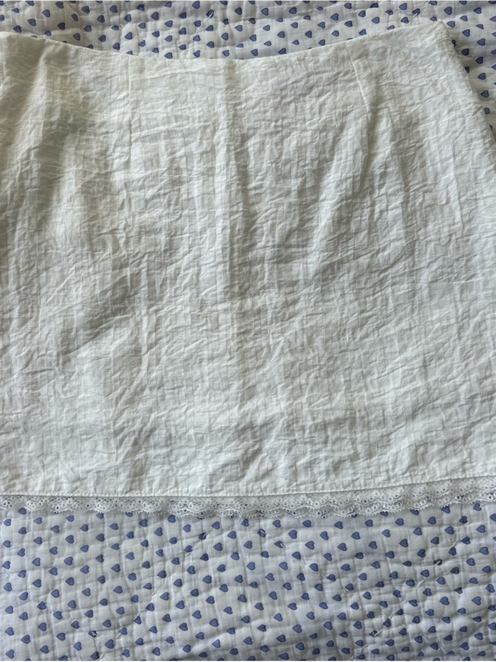 Edikted White Skirt with Lace Details